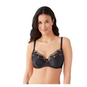 Wacoal Side Note Full Figure Underwire Bra 34DDD Black